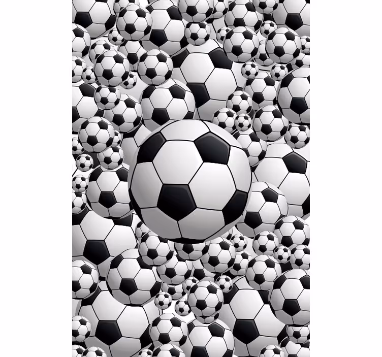 Scorer hvid fodbold sport rullgardin - TenStickers