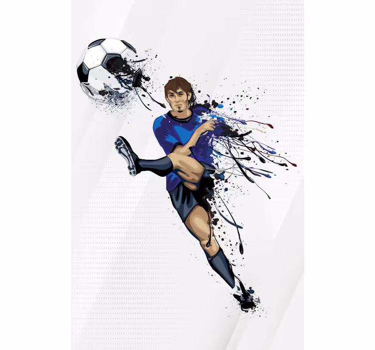 Fodboldspiller sport rullgardin - TenStickers