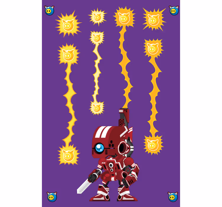 Robotenergikamp nørdede rullegardiner - TenStickers