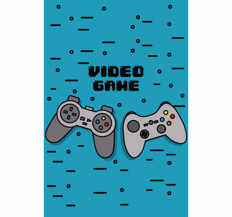 To retro controllere nørdede rullegardiner - TenStickers