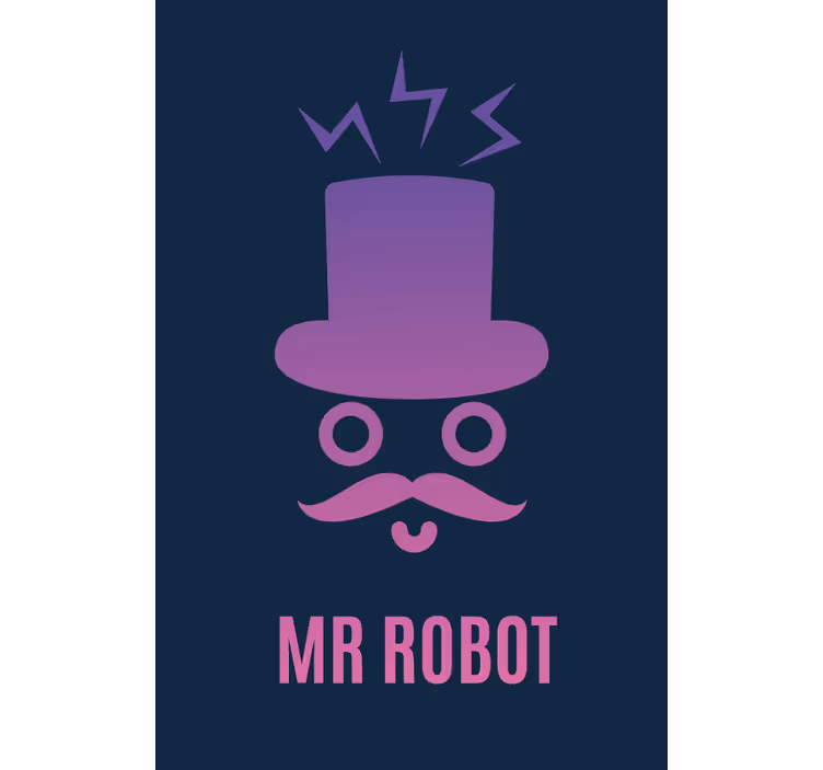 Hr. Robot nørd rullegardin - TenStickers