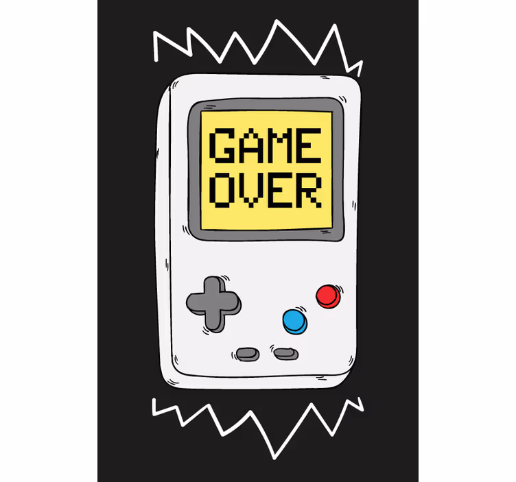 Retro konsol nørd rullegardin - TenStickers