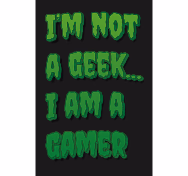 Jeg er en gamer monster stil nørd rullegardin - TenStickers