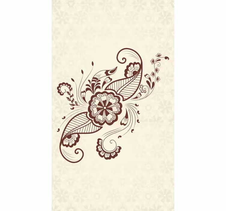 Indviklet blomstermotiv rullegardiner med blomster - TenStickers
