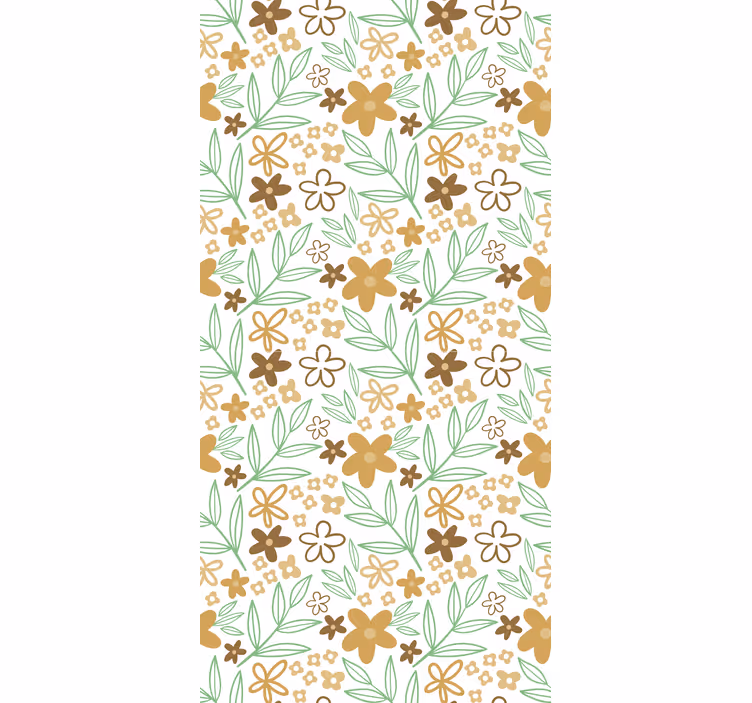 Blomstermotiv design Blomster og planter på rullegardin - TenStickers