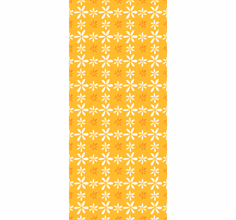 Blomstret solskinsmønster Blomster og planter på rullegardin - TenStickers