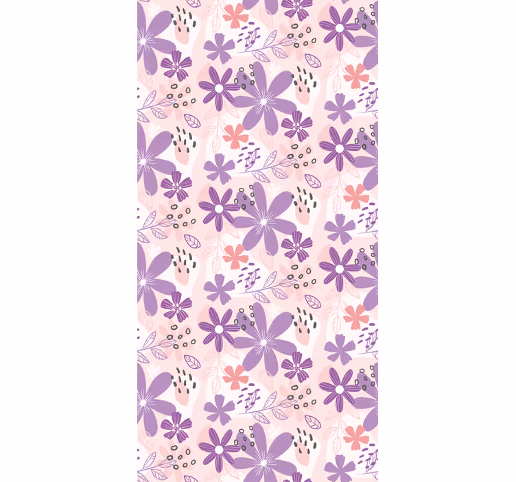 Sommerfugl rullegardin blomsterkaskade - TenStickers