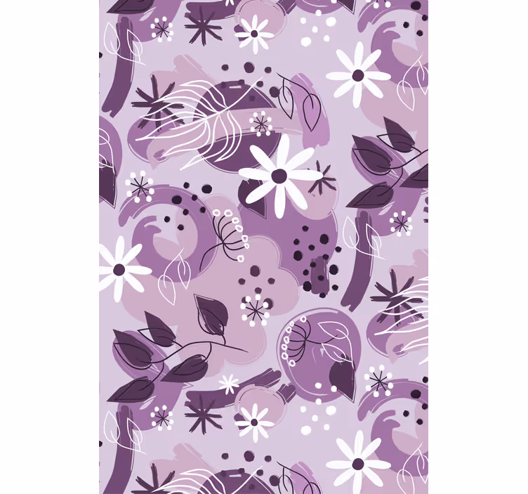 Forskellige lilla blomsterRullegardiner - TenStickers