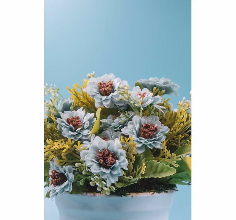 Baby blå blomster blomsterRullegardin - TenStickers