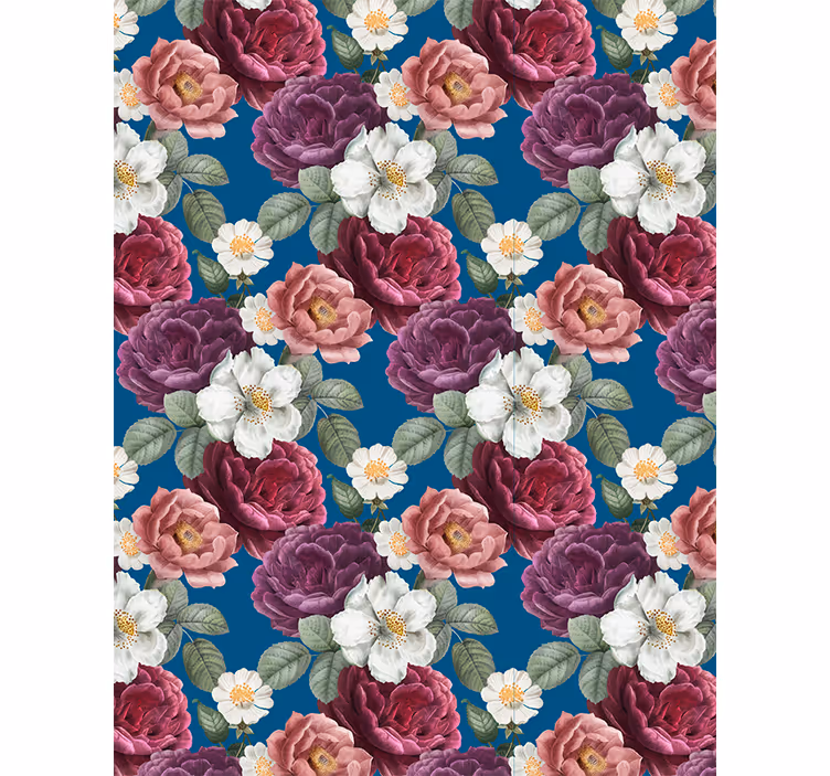 Levende rose arrangement rullegardiner med blomster - TenStickers