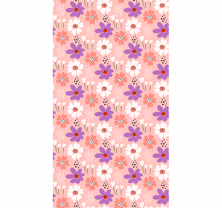 Blomstermønster glæde rullegardiner med blomster - TenStickers