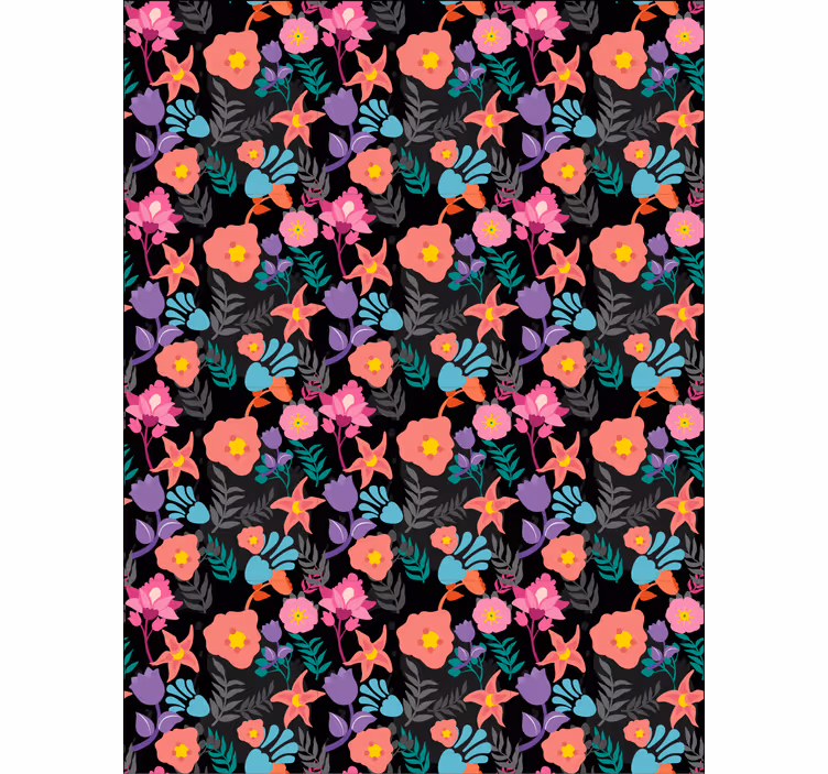 Forskellige planter og blomster blomsterRullegardiner - TenStickers