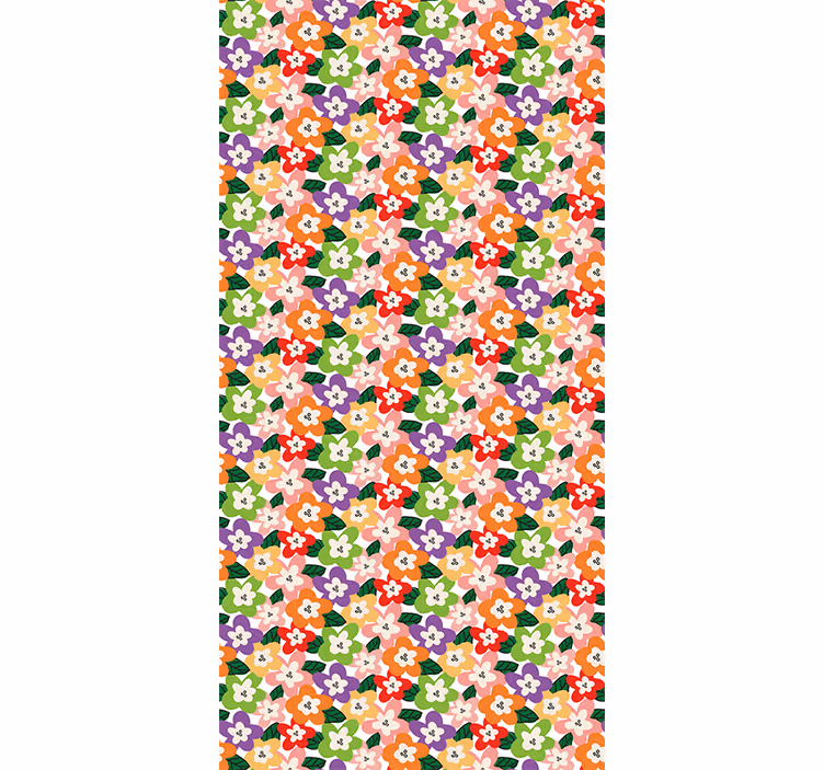 Blomstrende arrangement Blomster og planter på rullegardin - TenStickers