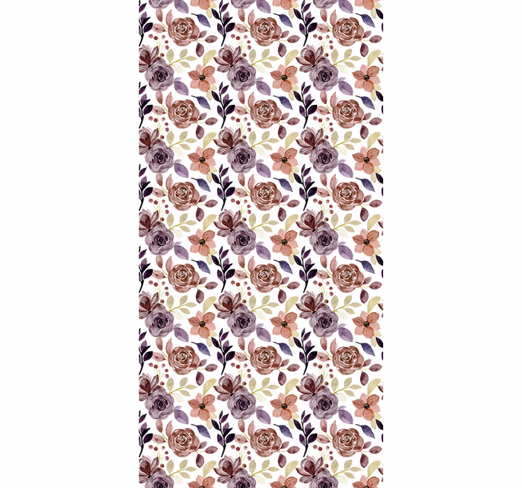 Vintage blomst design blomst rullgardin - TenStickers