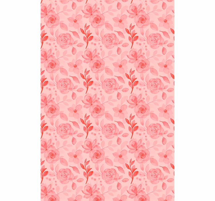 Romantisk rose mønster rullegardiner med blomster - TenStickers