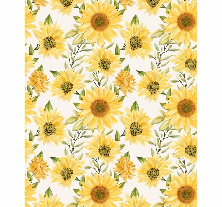 Elegant akvarel blomstermønster blomsterRullegardin - TenStickers