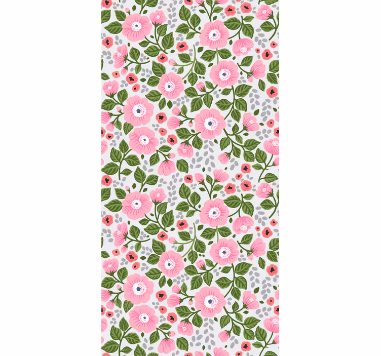 Smukke lyserøde hoveder af blomsterRullegardiner - TenStickers