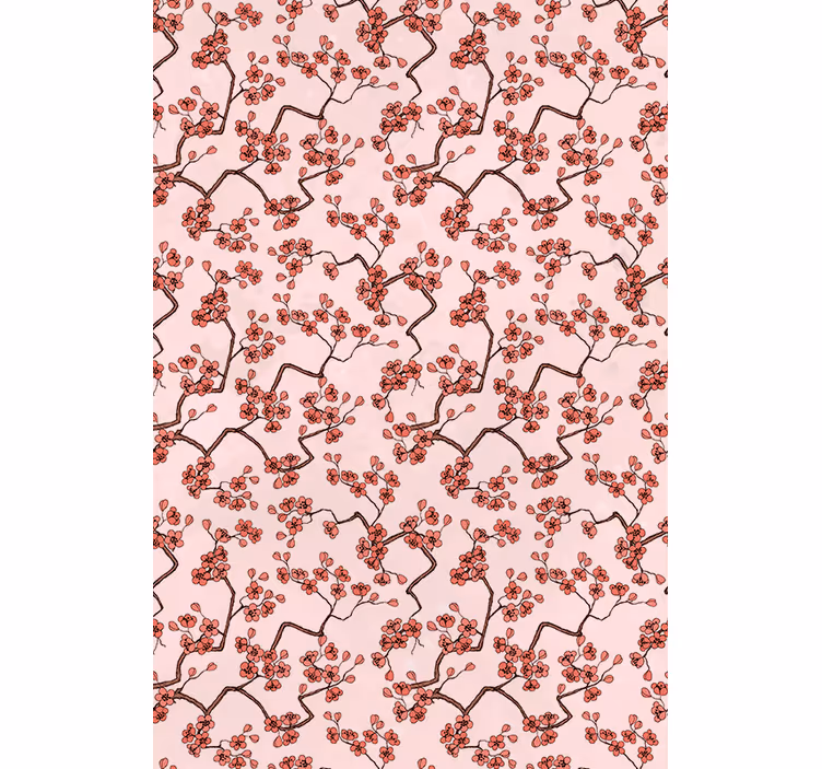 Kirsebærblomstgrene Blomster og planter på rullegardin - TenStickers