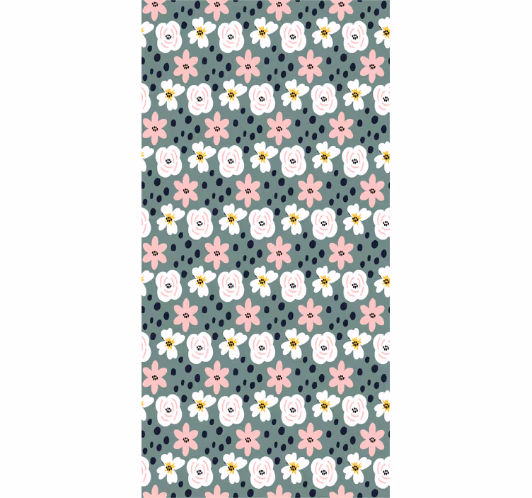 Blomster og planter på rullegardin blomstrende design - TenStickers