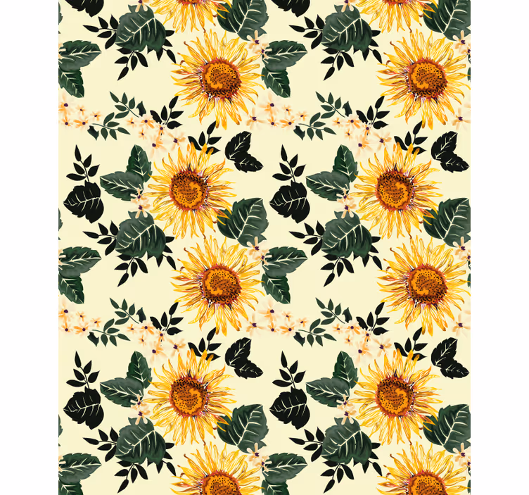 Vintage solsikkeblomst - TenStickers