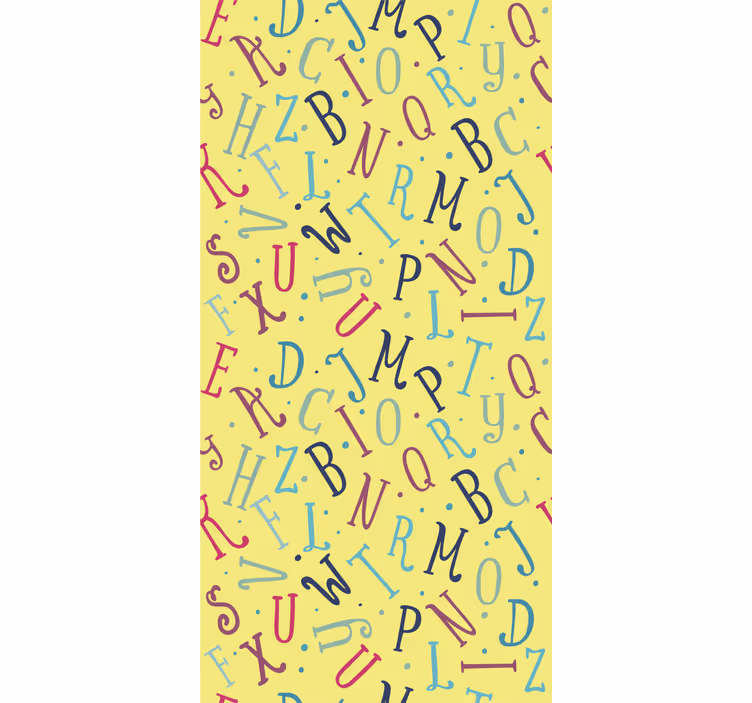 Farverige bogstaver rullegardin - TenStickers
