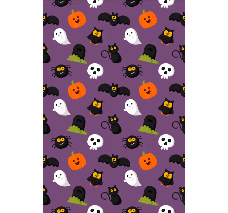 Figurer med halloween-tema sjove rullegardiner - TenStickers