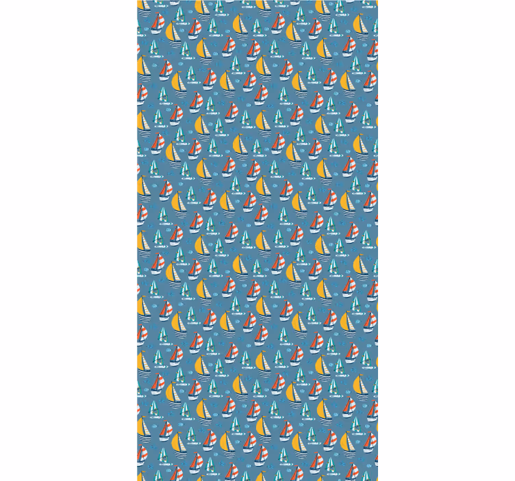 Farverige sejlskibe originale rullegardiner - TenStickers