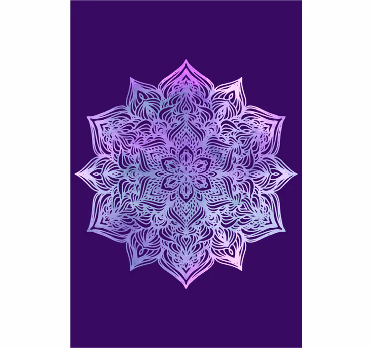 Lilla mandala form.. Zen rullgardin - TenStickers