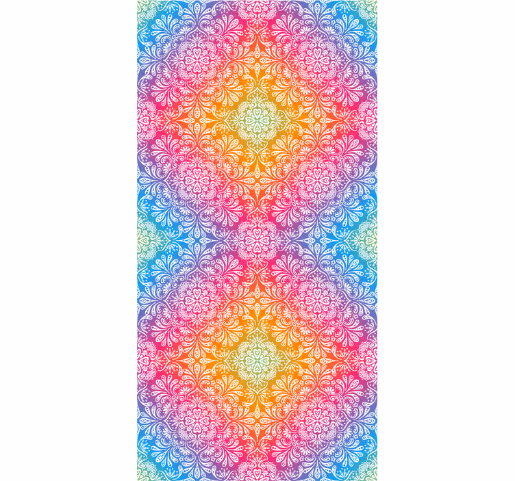 Farverige mandala -symboler master bedroom rullgardin - TenStickers