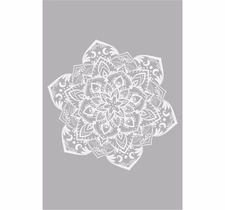 Grå minimalistisk mandala master bedroom rullegardin - TenStickers