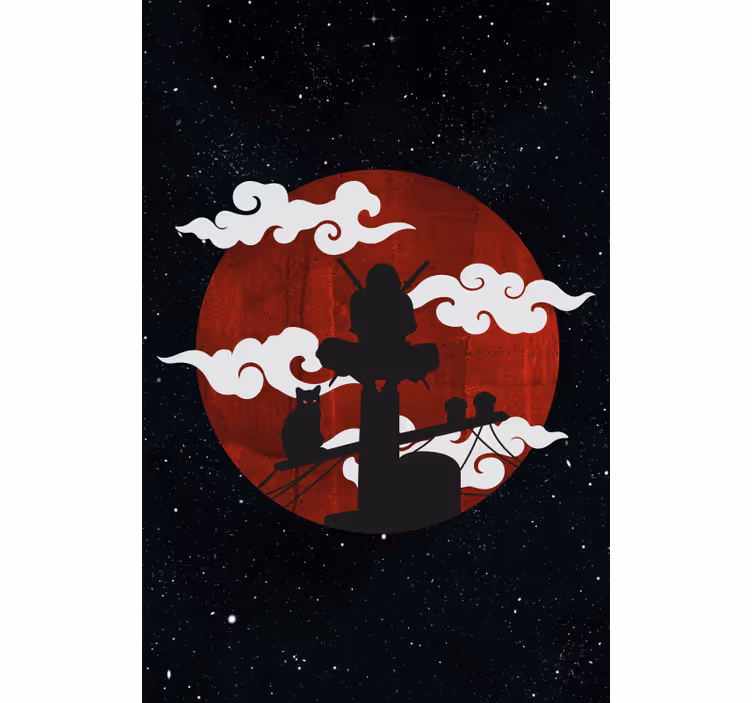 Samurai silhuet scene originale rullegardiner - TenStickers