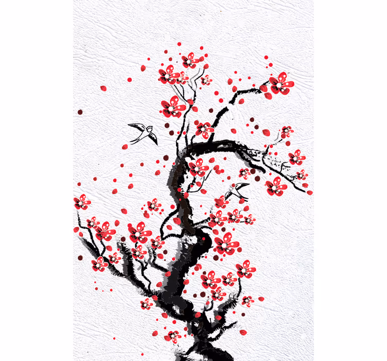 Japansk blæk kultur original rullegardin - TenStickers