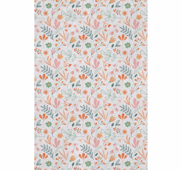 Botanisk oase koncept Blomster og planter på rullegardin - TenStickers
