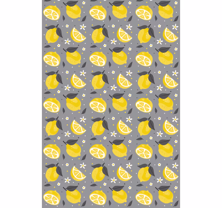 Citron skive mønster frugt rullegardin - TenStickers