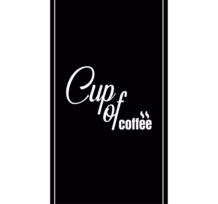 Hvid kaffe elegant tekst rullgardin - TenStickers