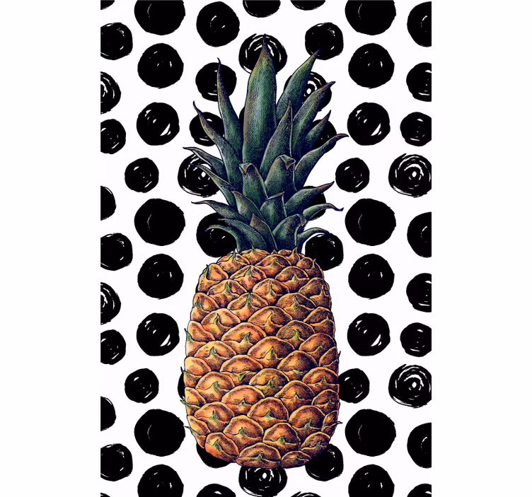 Ananas med prikker frugt rullegardin - TenStickers