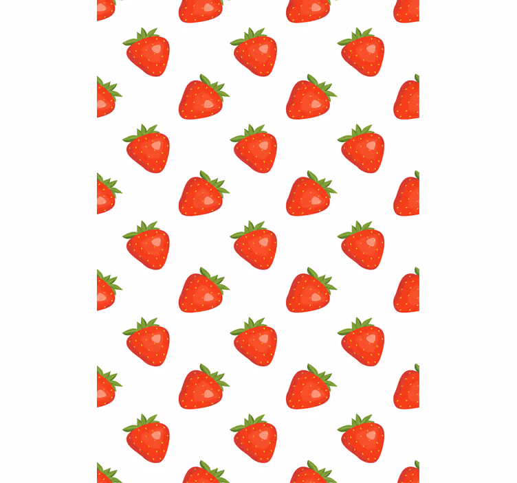 Jordbær motiv frugt rullegardin - TenStickers