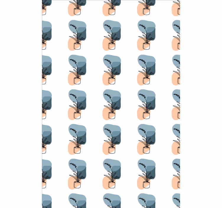 Minimalistisk orkideer design rullegardiner med blomster - TenStickers