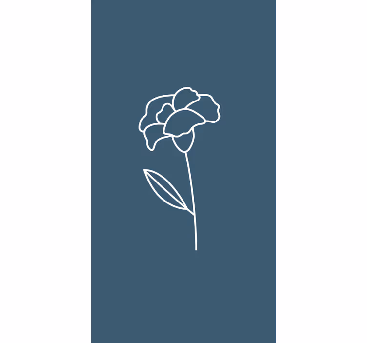 Enkelt omrids Blomster og planter på rullegardin - TenStickers