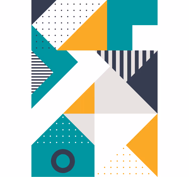 Geometrisk mønsterblanding moderne rullegardiner - TenStickers