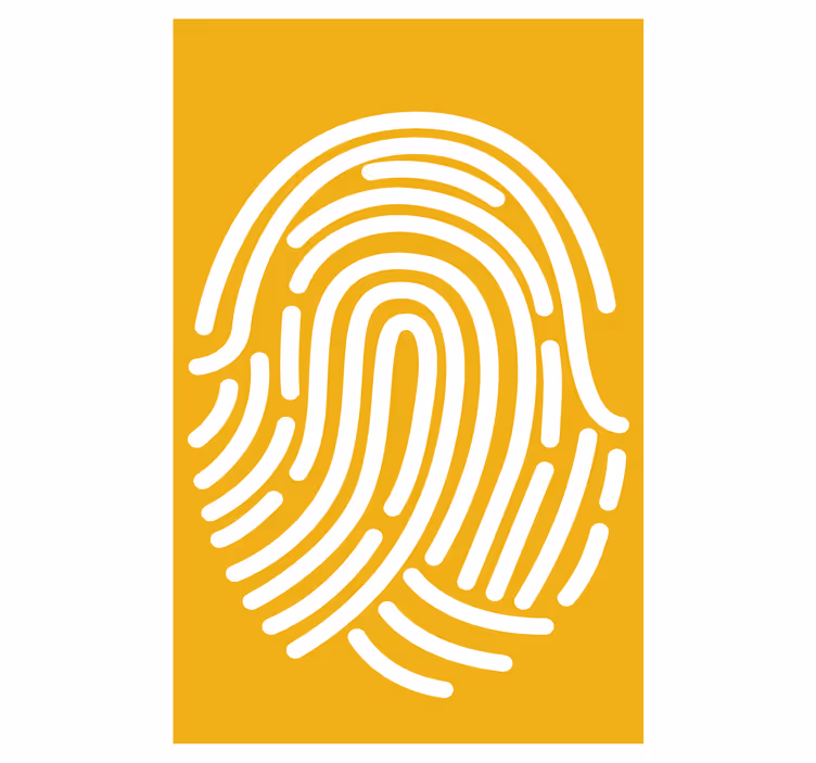 Fingeraftryk abstrakt kunst rullgardin maleri - TenStickers