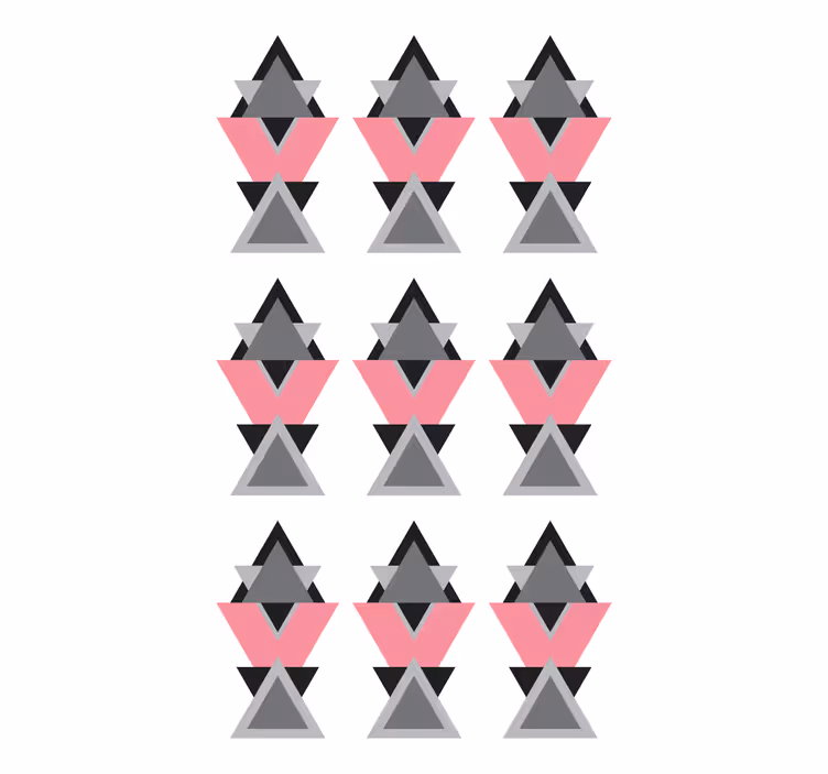 Geometriske trekantede former moderne rullegardiner - TenStickers