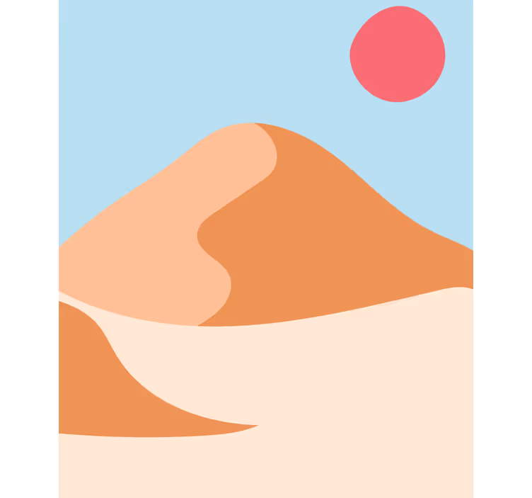 ørkenlandskab originale rullegardiner - TenStickers