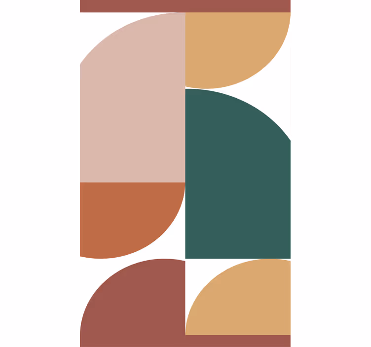 Geometriske cirkelmønstre moderne rullegardiner - TenStickers