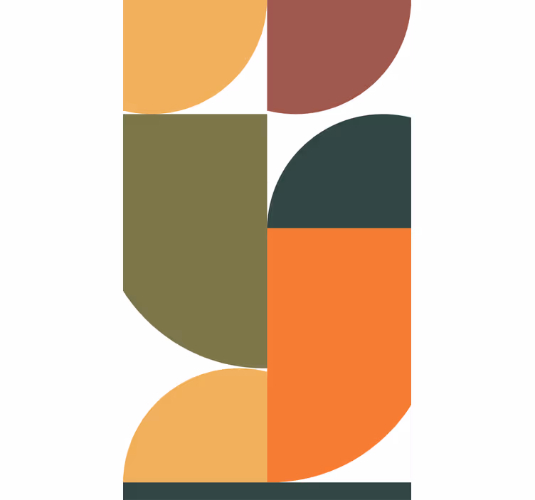 Abstrakt geometrisk kunst rullgardin maleri - TenStickers