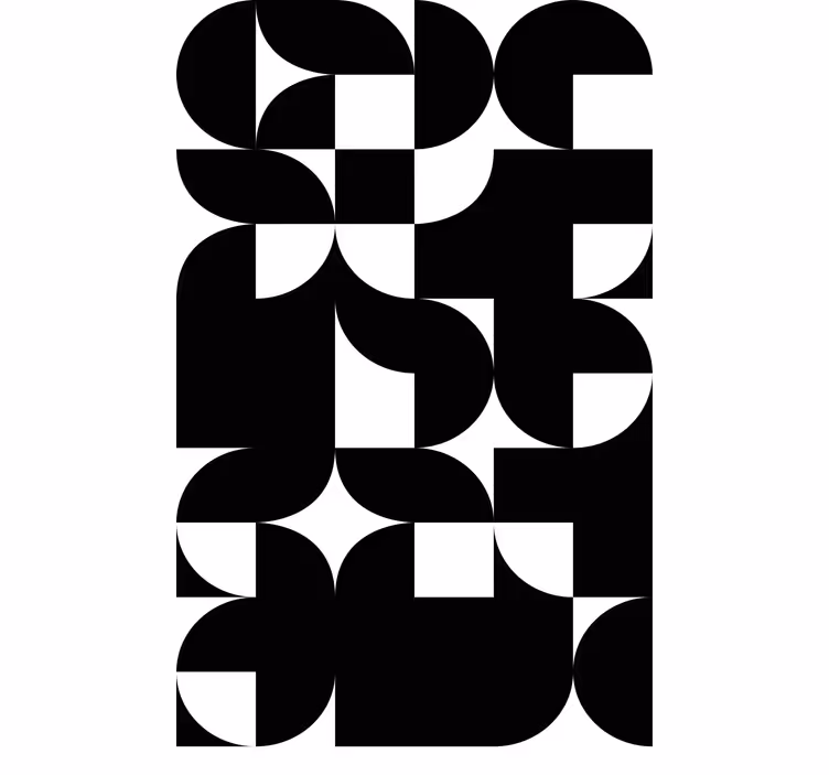 Energiske geometriske arrangementer moderne rullegardiner - TenStickers