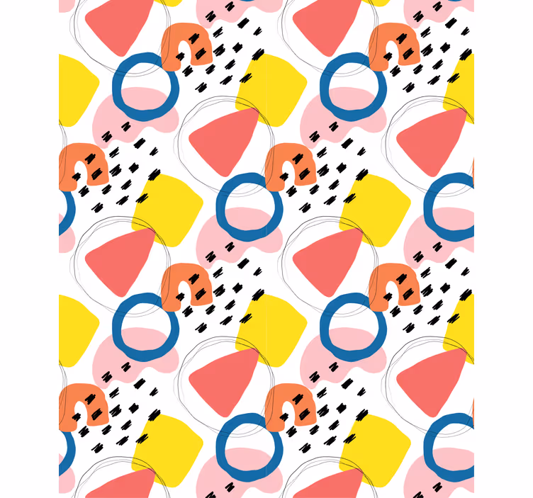 Finurlige geometriske mønstre moderne rullegardiner - TenStickers