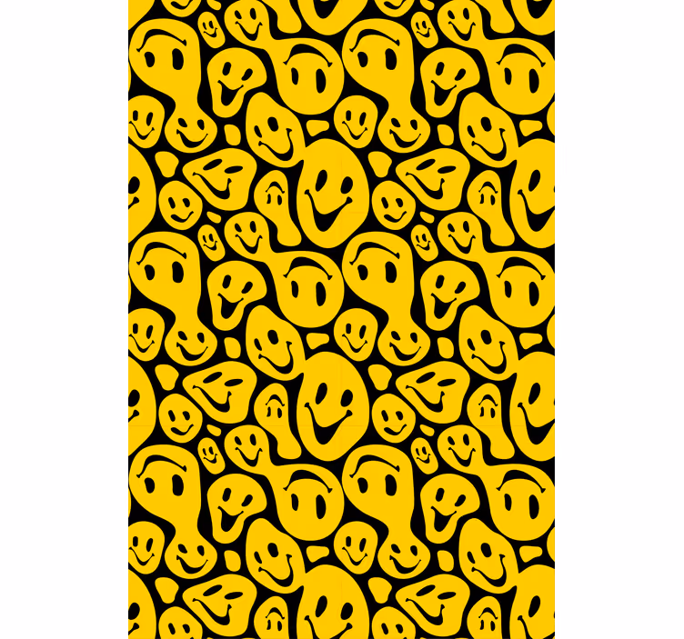 Gule smiley ansigter original rullegardin - TenStickers
