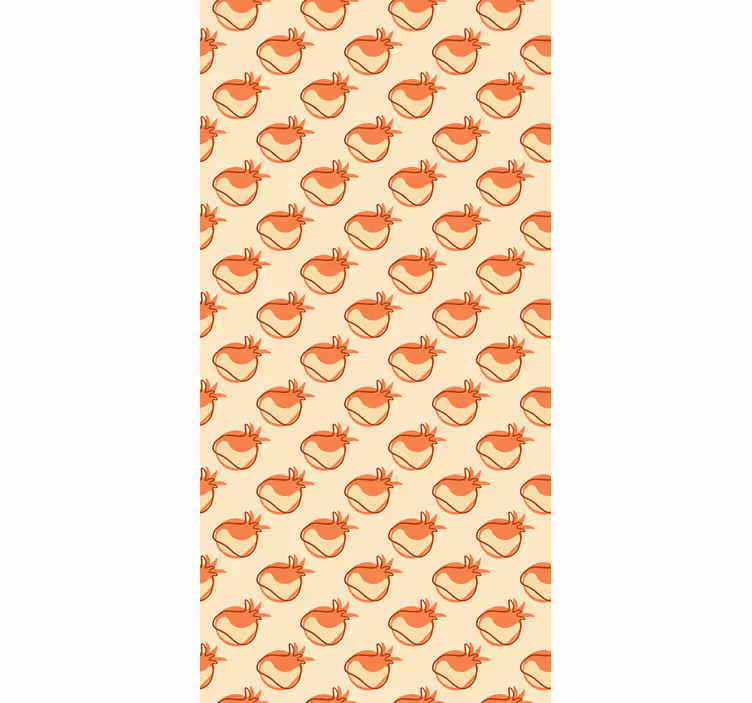 Beige grøntsagsmønster frugt rullegardin - TenStickers