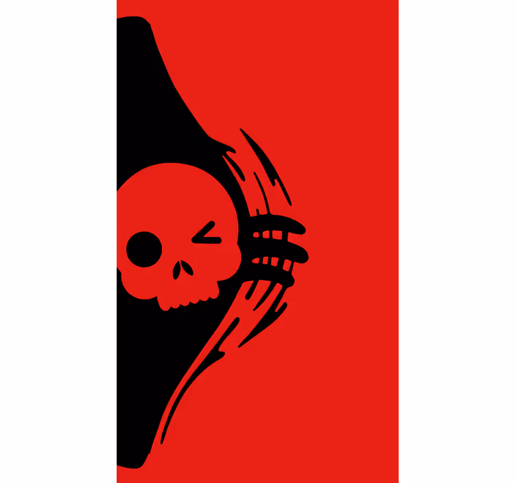 Kranie emblem design nørdede rullegardiner - TenStickers